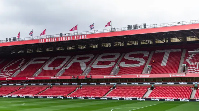 General view inside Nottingham Forest stadium