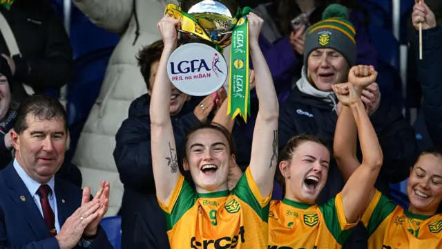 Donegal players celebrate