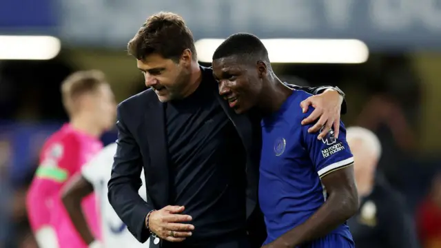 Mauricio Pochettino and Moises Caicedo