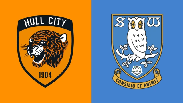 Side-by-side of Hull City and Sheffield Wednesday club badges