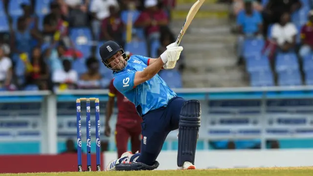 England's Liam Livingstone bats during ODI series in West Indies