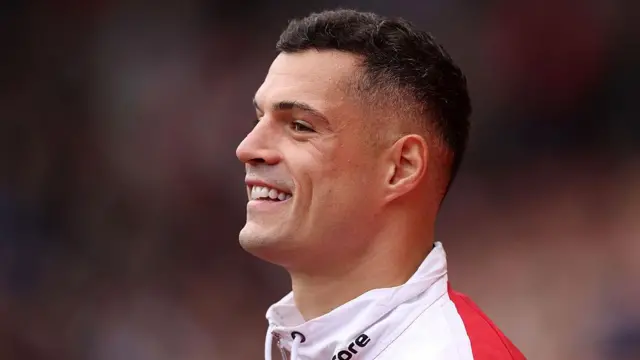 Granit Xhaka playing for Sunderland