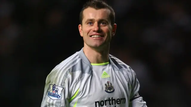 Shay Given in action for Newcastle United