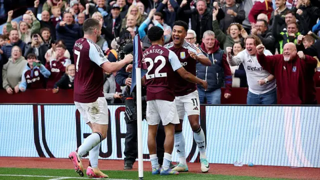 Ollie Watkins celebrates
