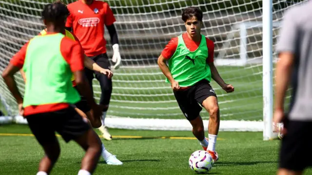 Juan Larios during a Southampton FC pre season training session at the Staplewood Campus on July 18, 2024