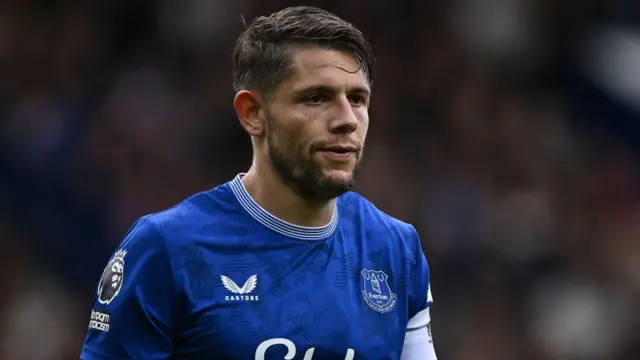 James Tarkowski plaing for Everton