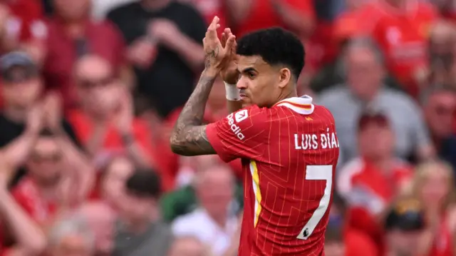 Luis Diaz applauds fans