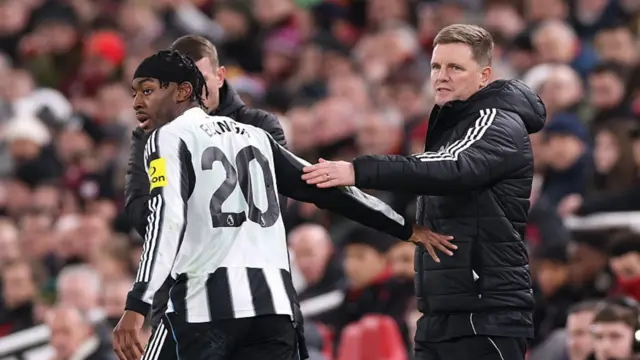 Anthony Elanga and Eddie Howe