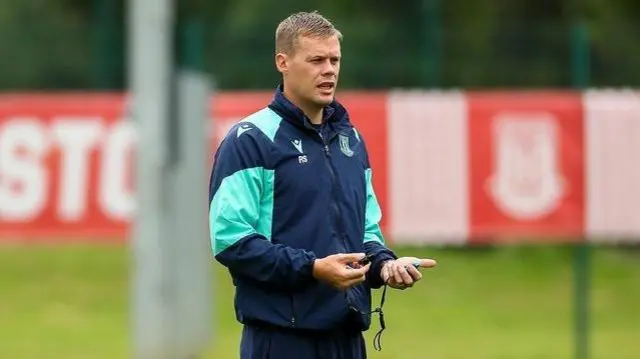 Stoke City U21's coach Ryan Shawcross.