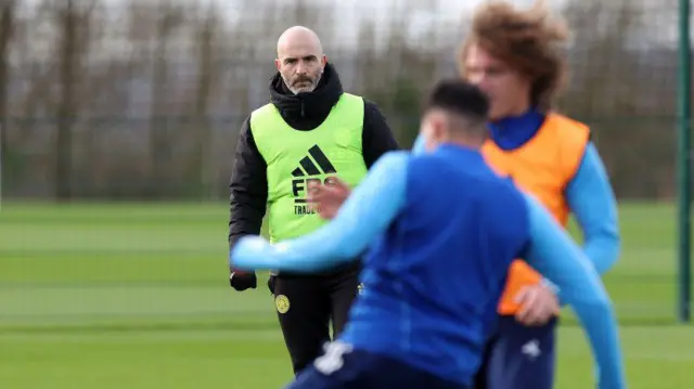 Leicester City Manager Enzo Maresca during a training session at Leicester City Training Ground, Seagrave