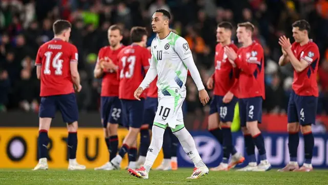 Adam Idah during Republic of Ireland's defeat to Czech Republic