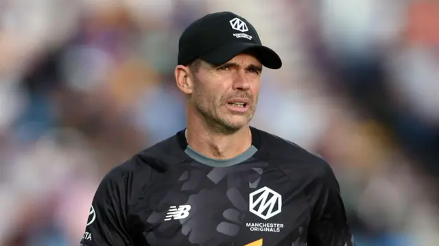 James Anderson while playing for Manchester Originals