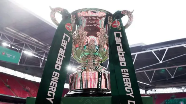  View of the Carabao Cup Trophy.