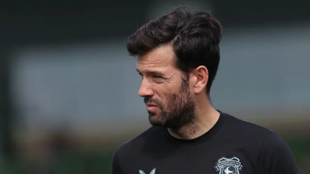 Cardiff's Brian Barry-Murphy pictured on the touchline during their pre-season win over Forest Green Rovers