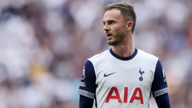 James Maddison playing for Tottenham