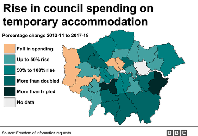 Map of TA cost rises