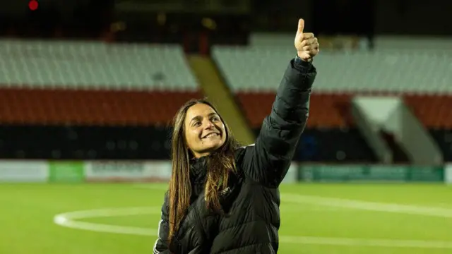 Celtic head coach Elena Sadiku at full time