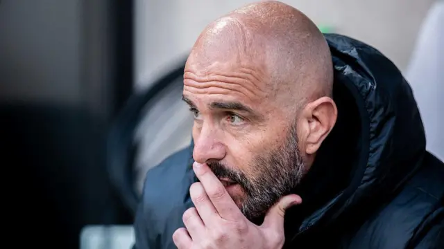 Enzo Maresca looks on from bench