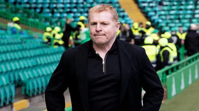 Neil Lennon at Celtic Park