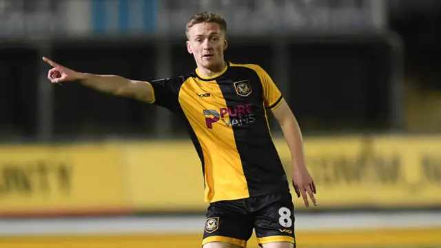 Newport County midfielder Matt Smith