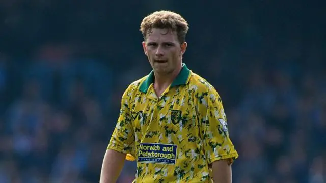 Mark Robins in action for Norwich in 1992