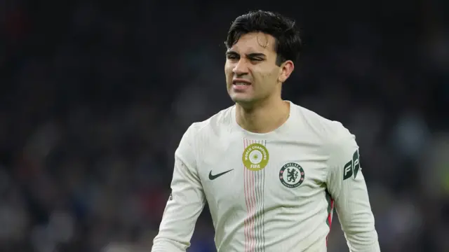 Facundo Buonanotte looks on for Chelsea