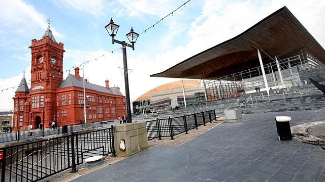 Pierhead and Senedd in Cardiff Bay