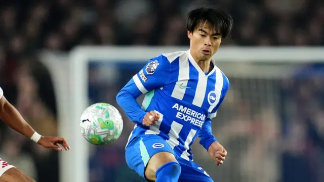 Kaoru Mitoma in action for Brighton