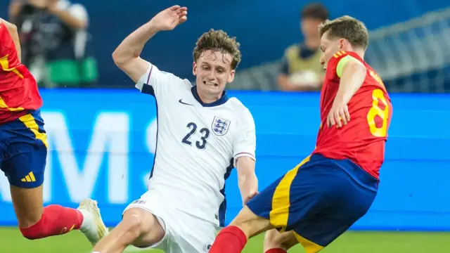 Tyler Morton playing for England
