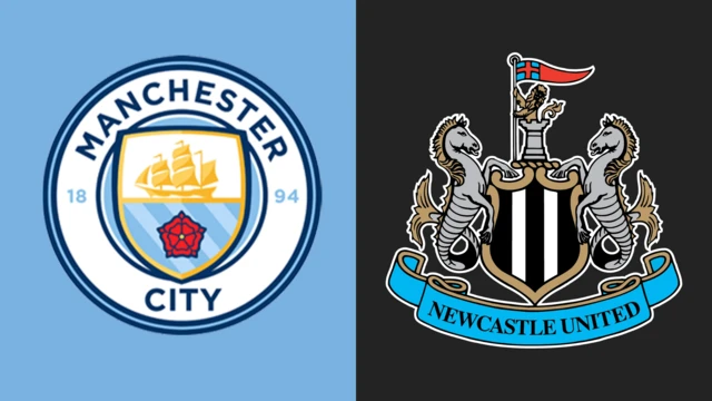 Manchester City and Newcastle badges