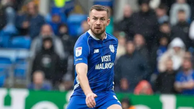 Joe Ralls playing for Cardiff City