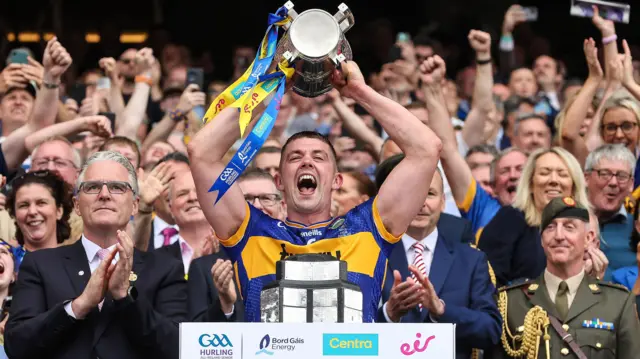 Ronan Maher lifts the Liam MacCarthy Cup
