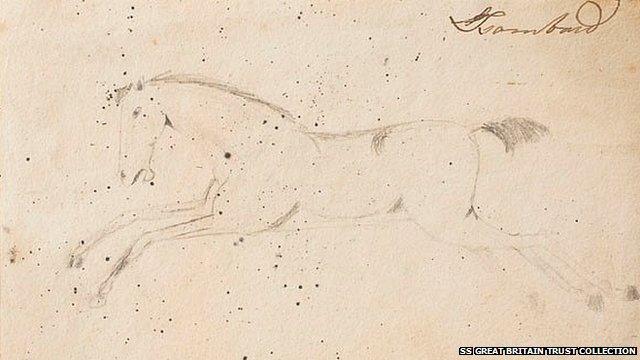 Brunel's drawing of a horse