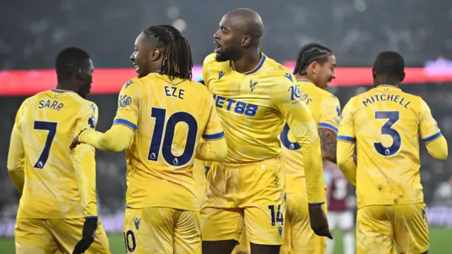 Crystal Palace players celebrate 