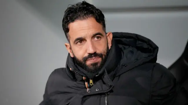 Ruben Amorim looks on before match against Viktoria Plzen