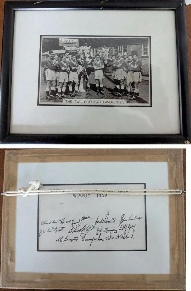 A signed photo found on Newark fleamarket of the 1959 FA cup winning Forest side.