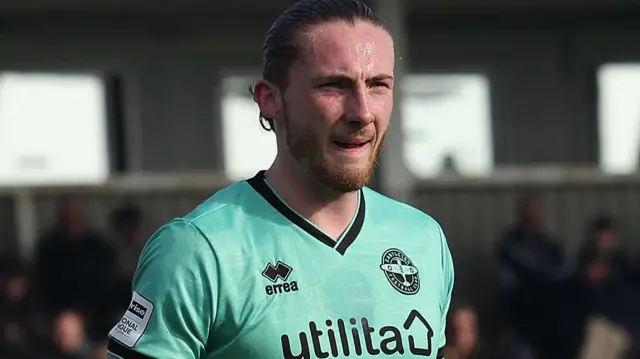 Archie Harris in action for Eastleigh in a National League game
