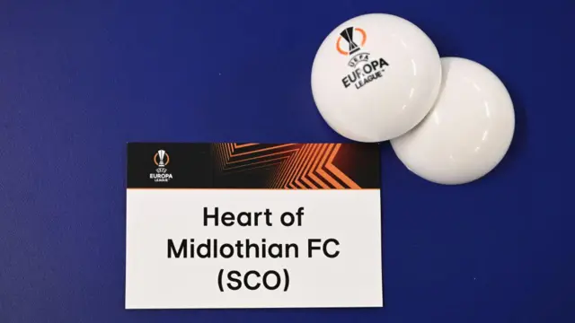 Hearts Europa League ball 