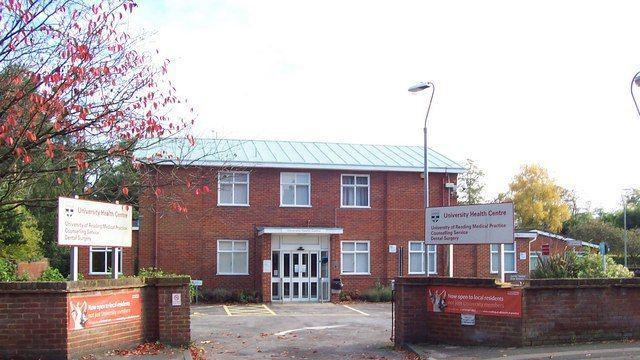 Front of the University Health Centre in Northcourt Avenue in Reading. It is a sunny day.