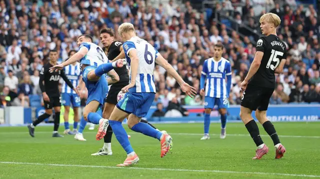 Brighton concede an own goal against Tottenham