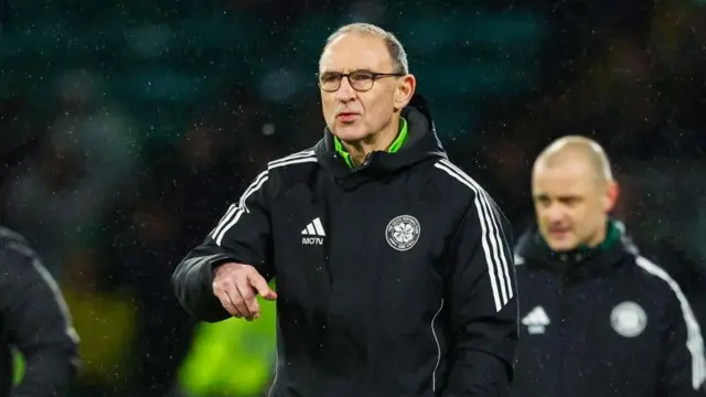 Martin O'Neill on the touchline during Celtic's 2-1 win over Livingston