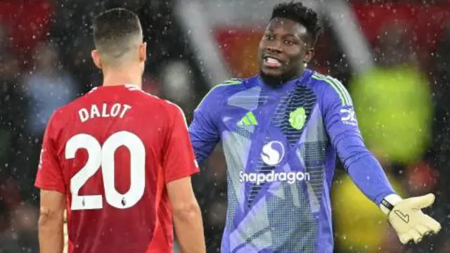 Diogo Dalot and Andre Onana have words