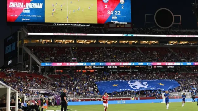A general view inside Levi's Stadium in California during a pre-season friendly between Wrexham and Chelsea on July 24, 2024
