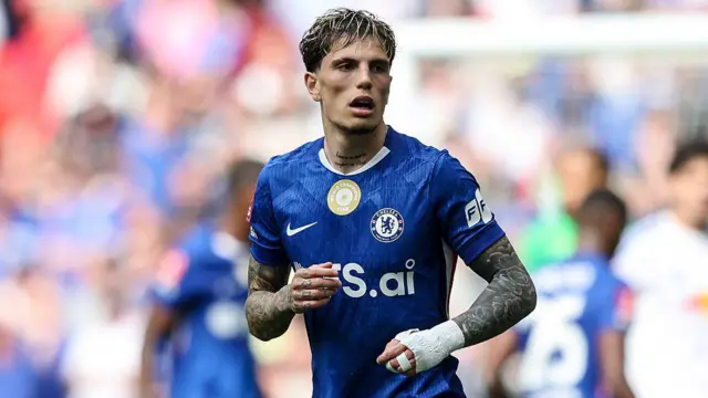 Alejandro Garnacho of Chelsea in action