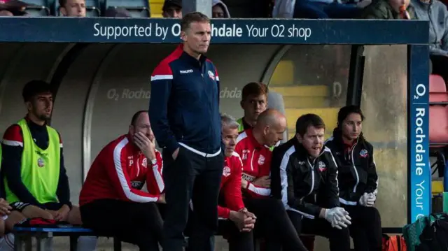 Phil Parkinson in dugout as Bolton boss 