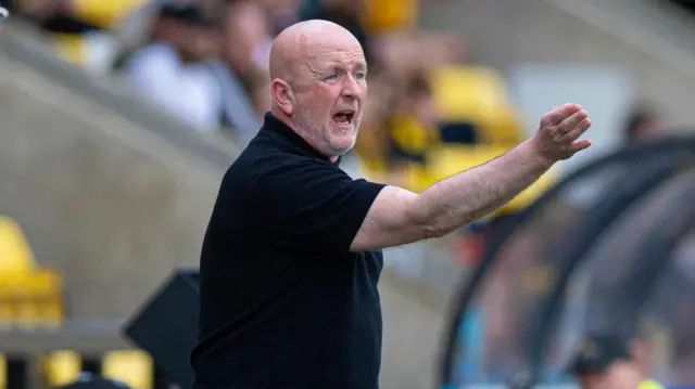 Livingston manager David Martindale during a cinch Premiership match between Livingston and St Johnstone at the Tony Macaroni Arena, on May 11, 2024, in Livingston, Scotland. (Photo by Sammy Turner / SNS Group)