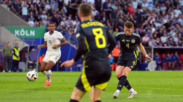 Scott McTominay scores for Scotland against Switzerland