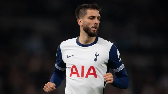 Rodrigo Bentancur looks on for Tottenham