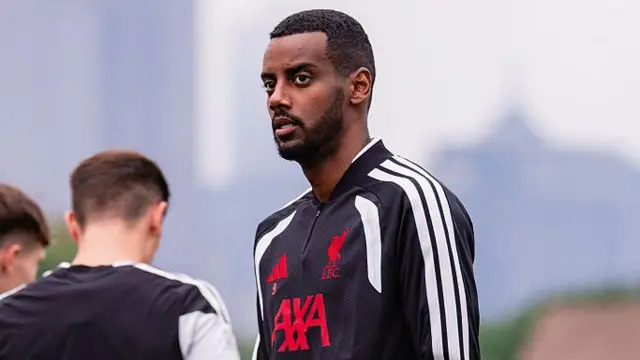 Alexander Isak of Liverpool during a training session at Endeavor Health Performance Centre