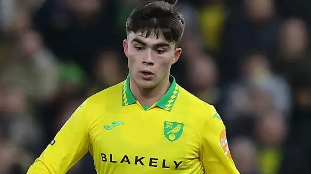 Harry Amass on his Norwich debut against Coventry